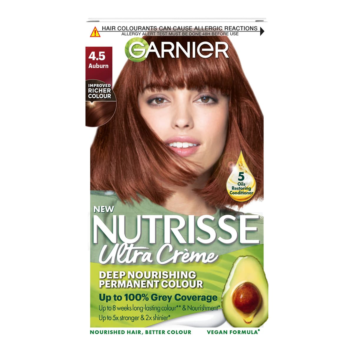 Nutrisse Permanent Hair Dye - 4.5 Auburn Red