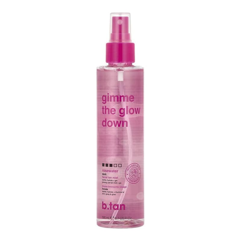 Gimme The Glow Down, Dark, Facial Tan Mist, Rosewater