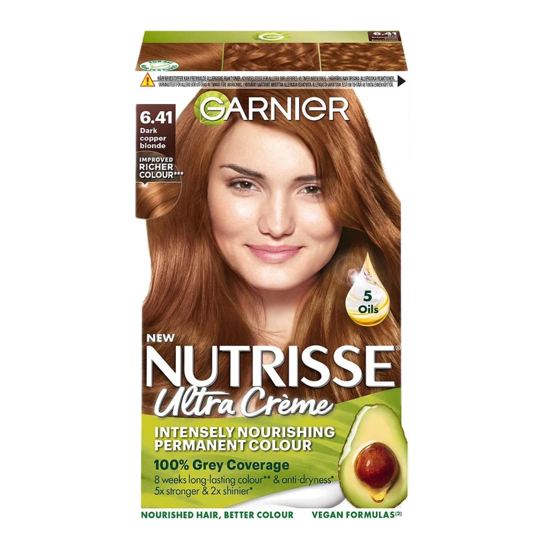 Nutrisse Ultra Crème Permanent Hair Dye 6.41 Dark Copper Blonde