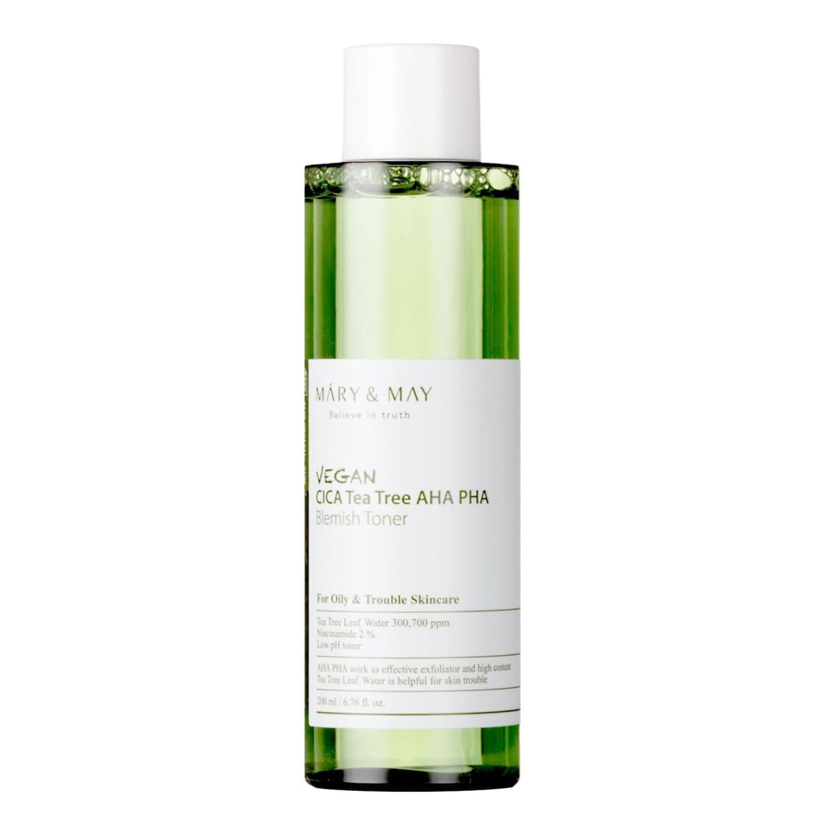 Vegan Cica Tea Tree AHA PHA Blemish Toner