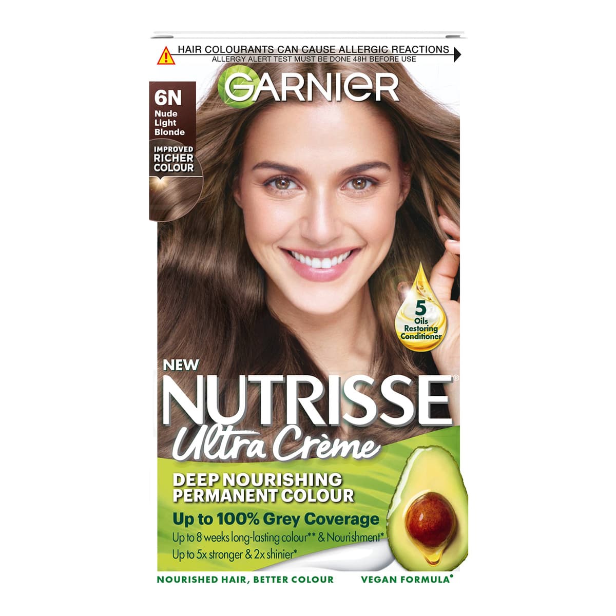 Nutrisse Permanent Hair Dye - 6N Nude Light Brown