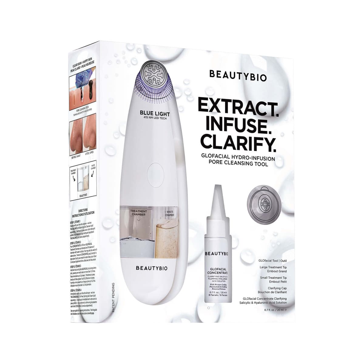 GLOfacial Hydro-Infusion Pore Cleansing + Blue LED Clarifying Tool