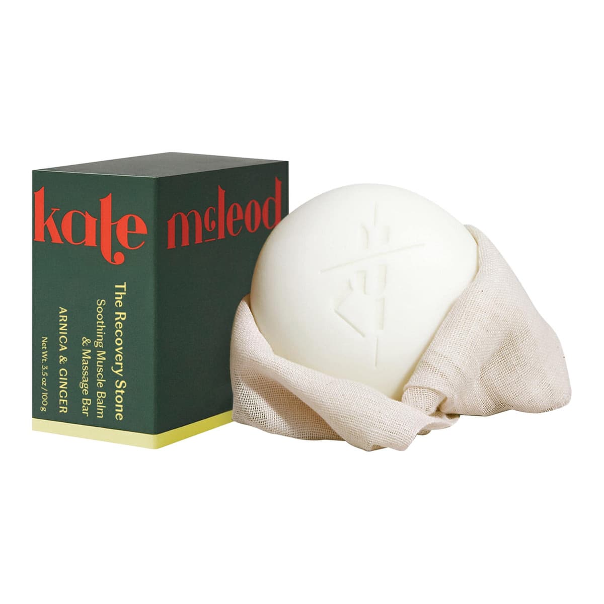 The Recovery Stone - Soothing Muscle Balm & Massage Bar with Arnica, Ginger & Vanilla