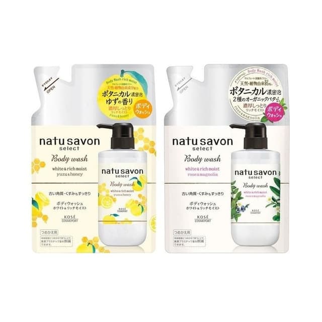 Natu Savon Select Body Wash White & Rich Moist, Yuzu & Honey