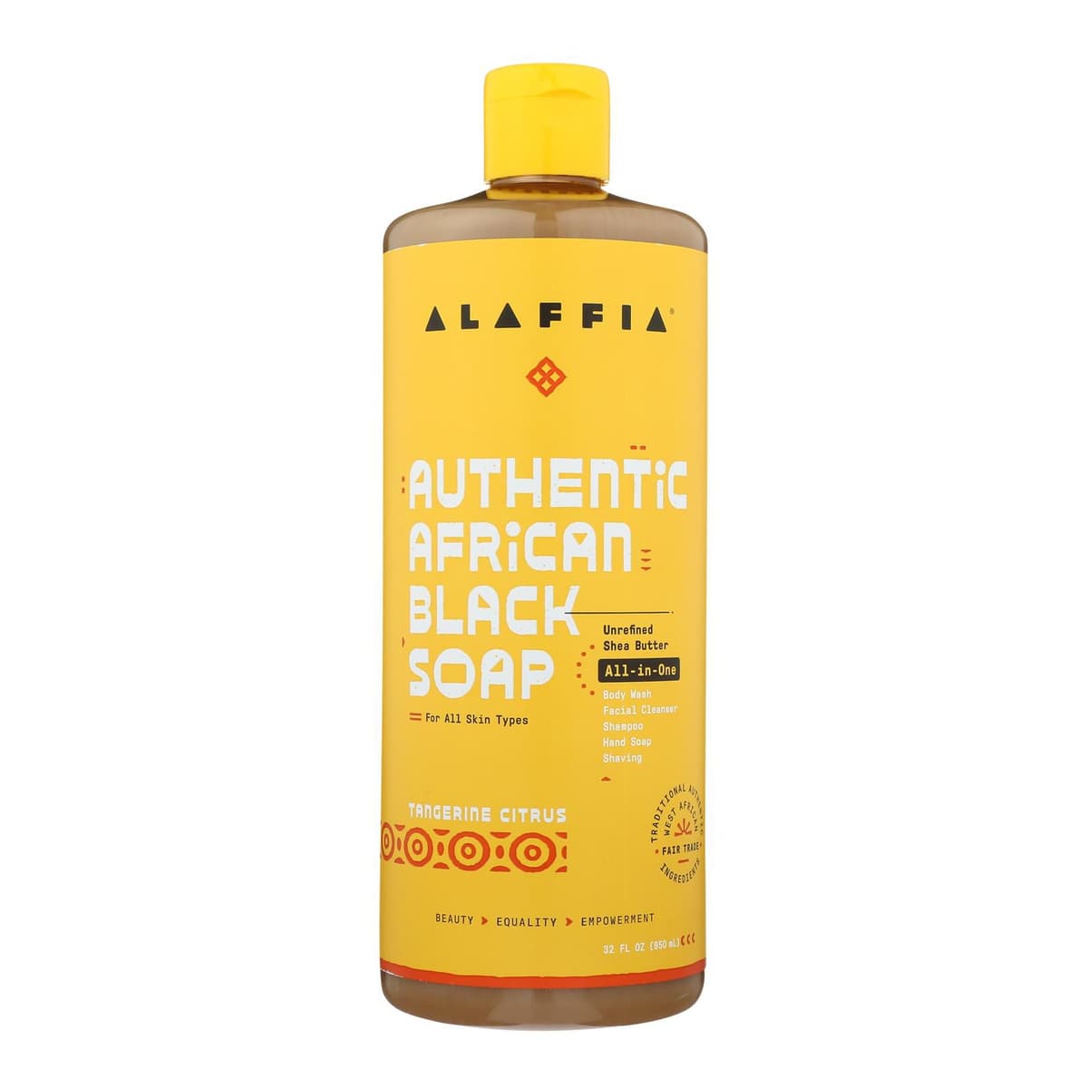 Authentic Tangerine Citrus African Black Liquid Soap - 32 fz