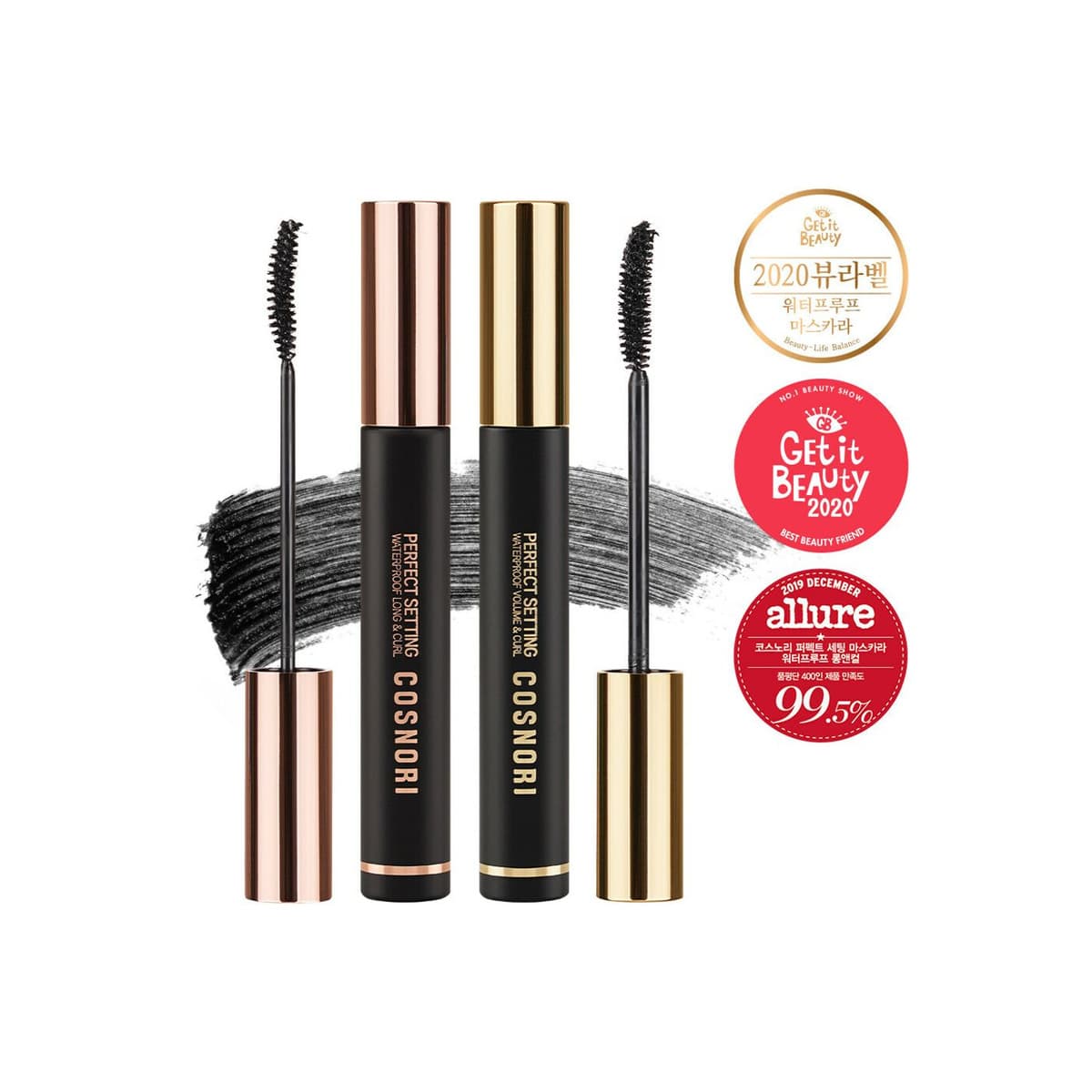 Perfect Setting Waterproof Mascara, #01 Long & Curl