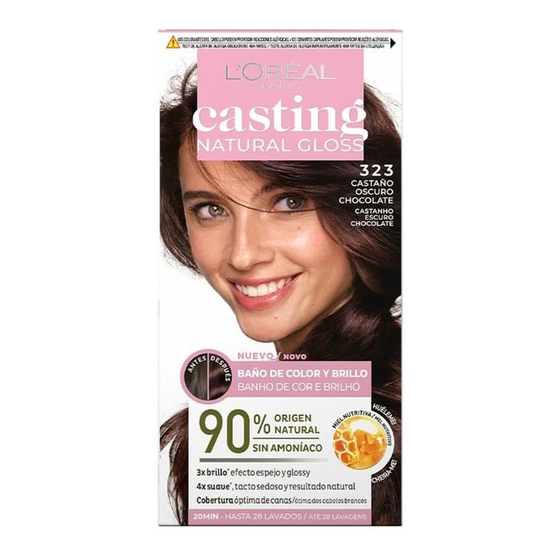 Casting Natural Gloss Semi-Permanent Hair Dye 323 Dark Brown Chocolate