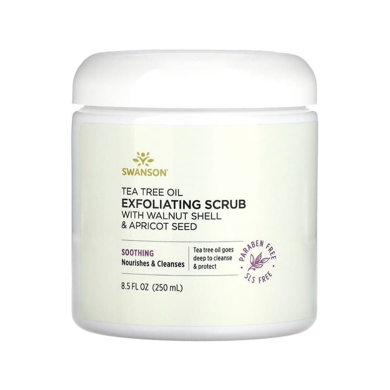 Tea Tree Oil Exfoliating Scrub with Walnut Shell & Apricot Seed