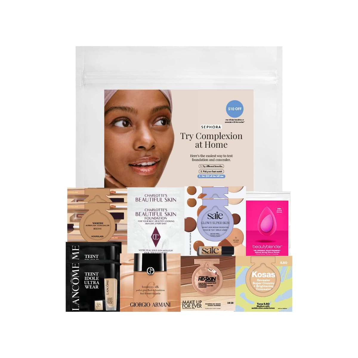 Complexion Try-On Sample Bag With Redeemable Voucher, Medium - Option 2