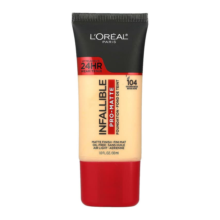 Infallible, Pro-Matte Foundation, #104 Golden Beige