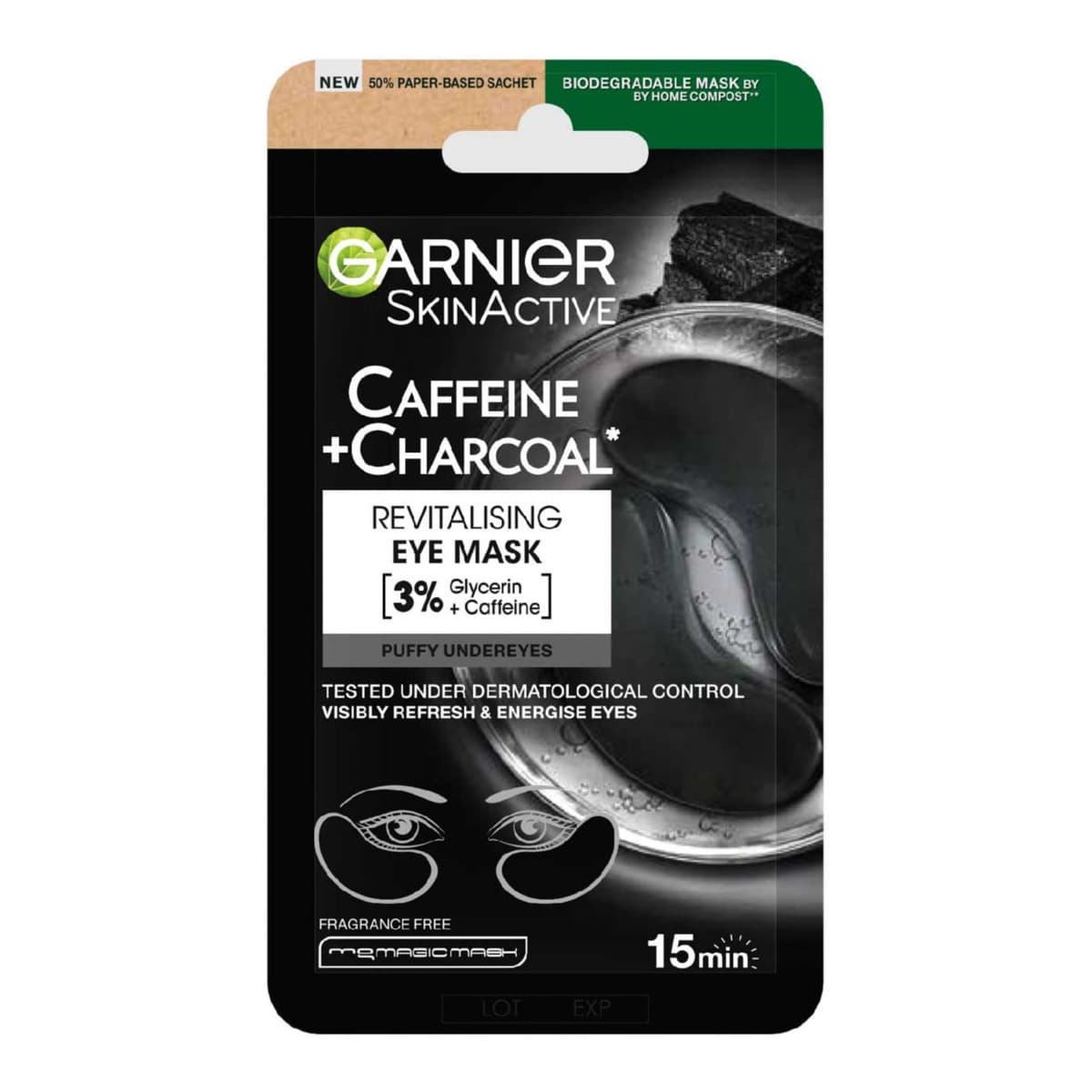 Depuffing Eye Mask with Bamboo Charcoal - For Puffy Undereyes