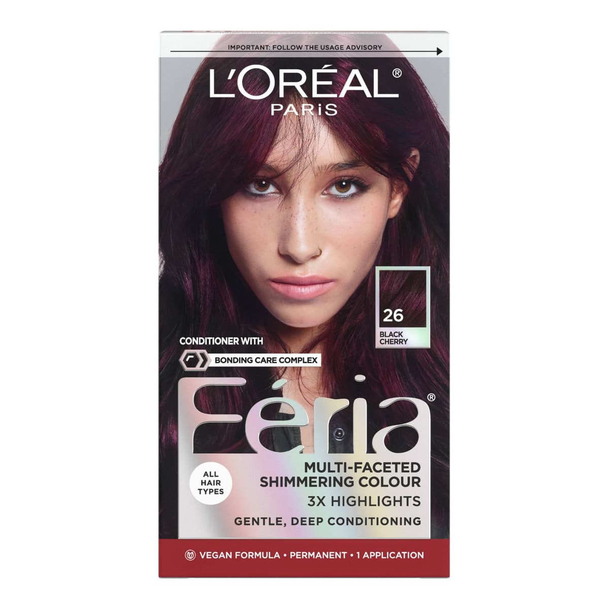 Feria Permanent Hair Color, #26 Black Cherry