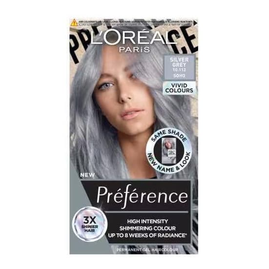 Preference Vivids (Colorista) Hair Dye Silver Grey 10.11