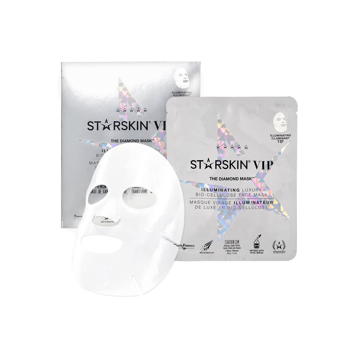 The Diamond Mask™ VIP Illuminating Coconut Bio-Cellulose Second Skin Face Mask