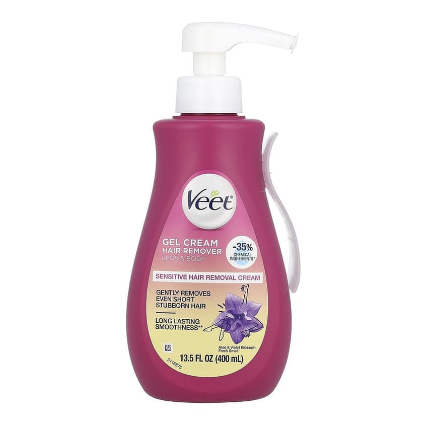 Gel Cream Hair Remover, Sensitive, Aloe & Violet Blossom Fresh Smell