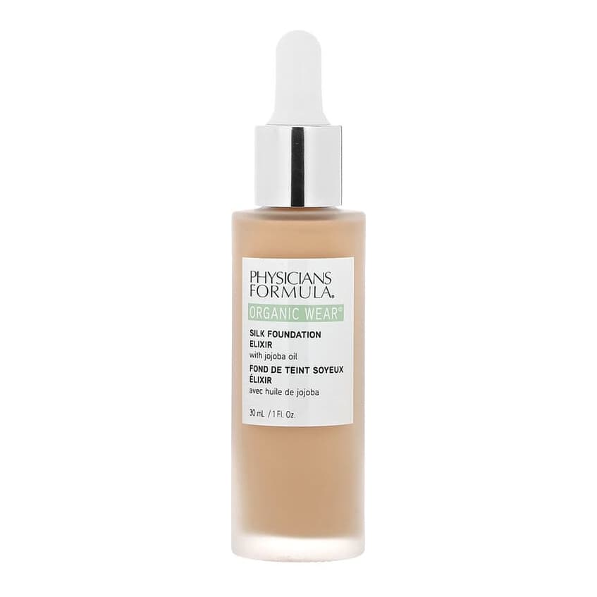 Organic Wear, Silk Foundation Elixir with Jojoba Oil, Light to Medium
