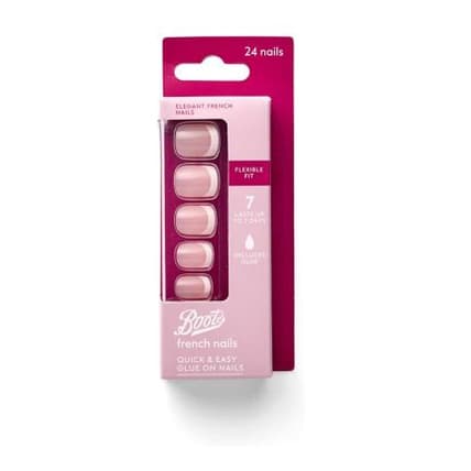 False Nail Elegant French Nails x24