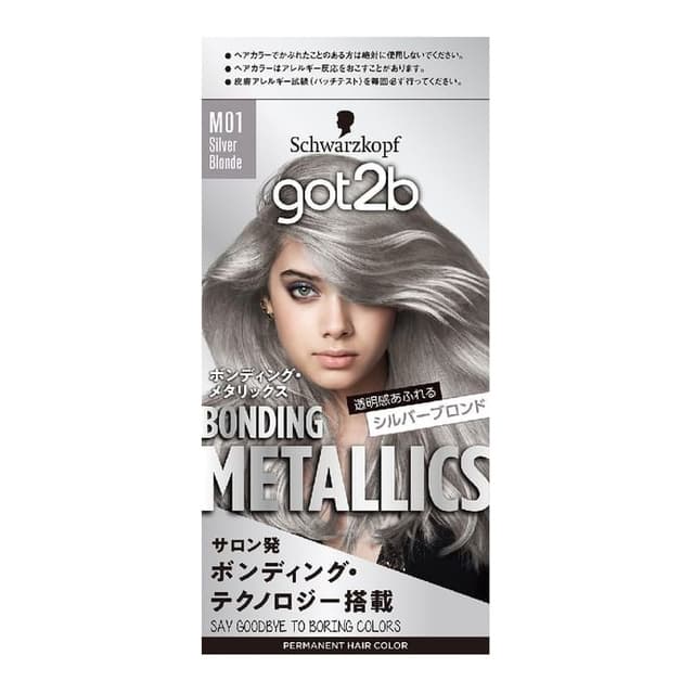 got2b Bonding Metallics Hair Color, M01 Silver Blonde