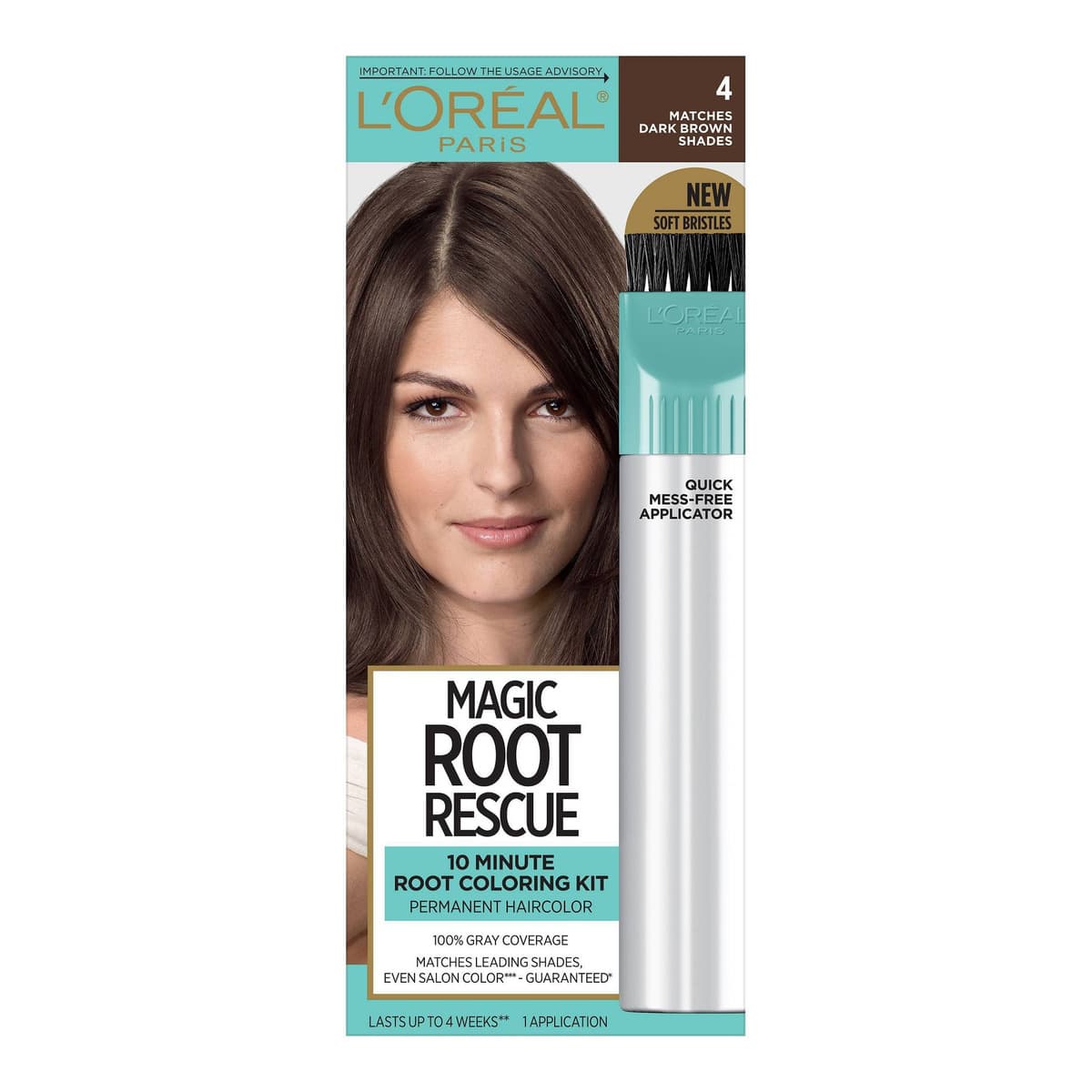 Root Rescue Permanent Hair Color, Dark Brown 4