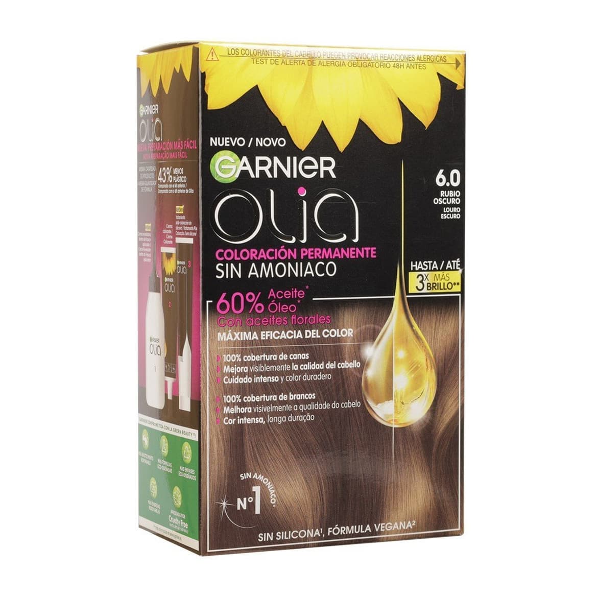 Olia Permanent Hair Dye 6.0 Light Brown