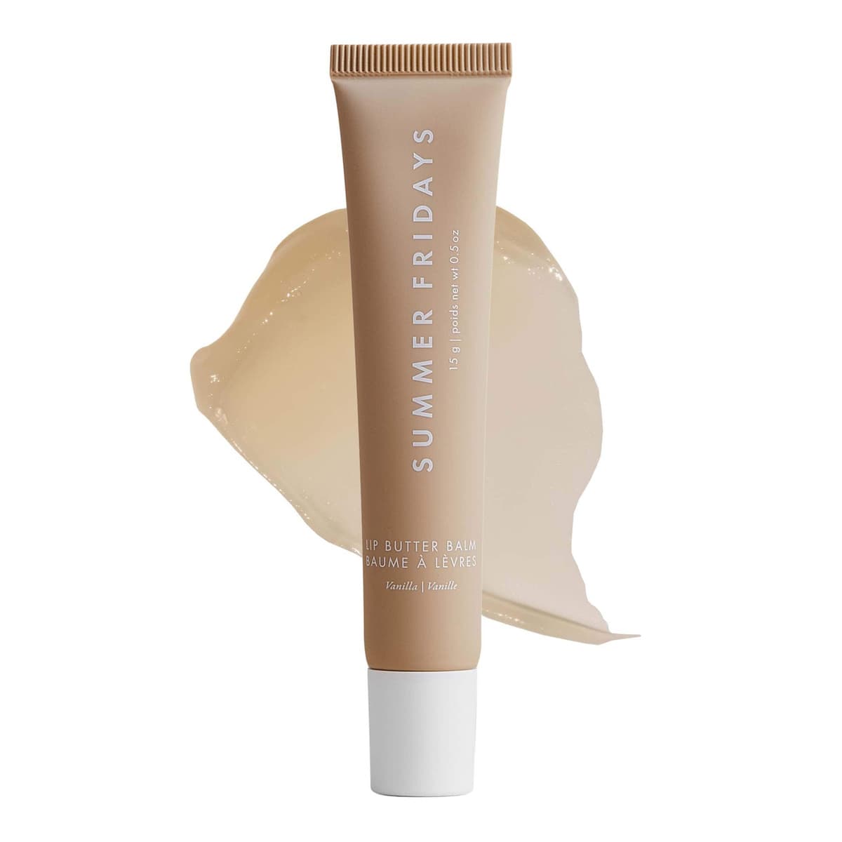 Lip Butter Balm for Hydration & Shine, Vanilla - sheer clear