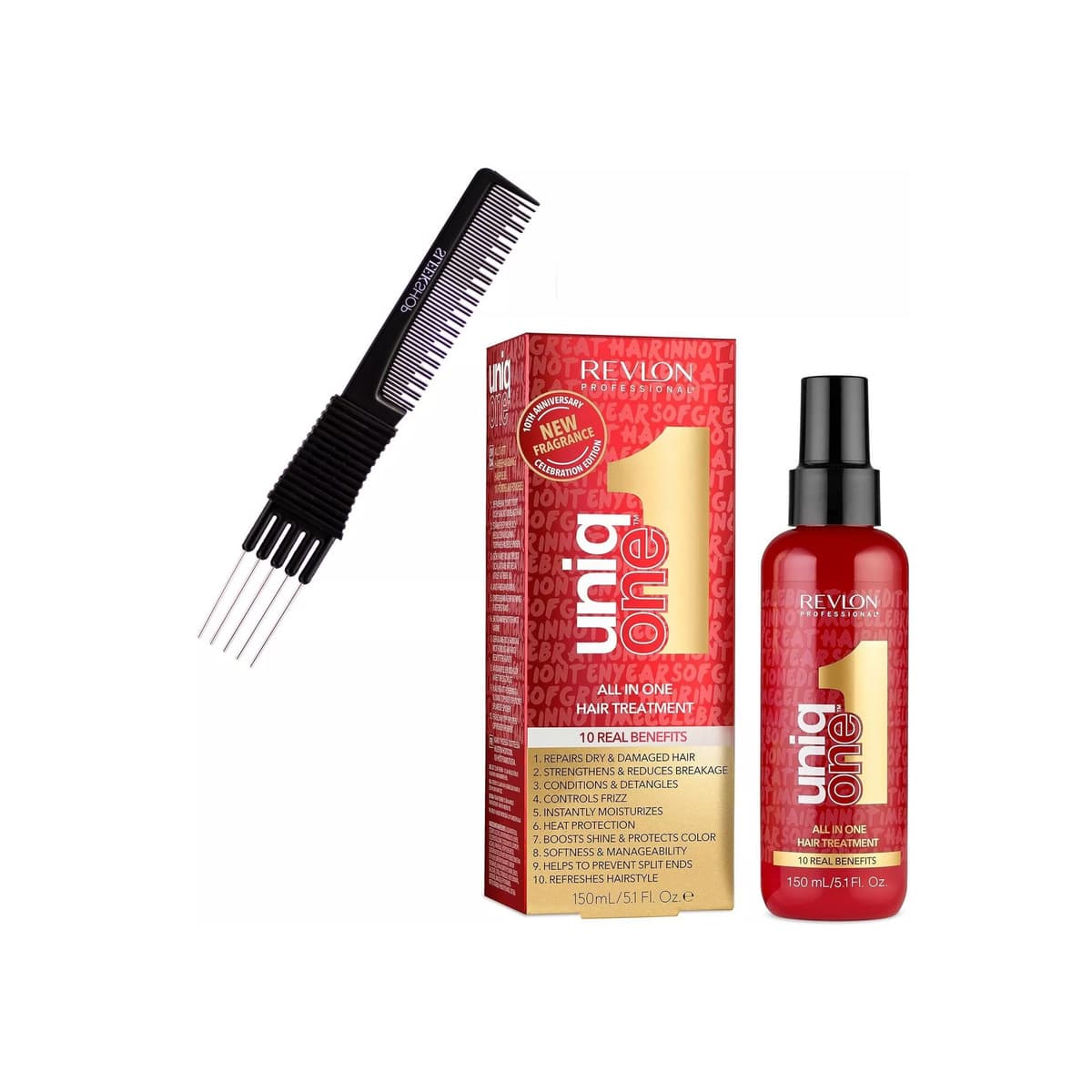 Uniqone Revlon Uniq One 1 ALL IN ONE Hair Treatment (ORIGINAL / CELEBRATION) - w/ SLEEKSHOP COMB Unique One Uniqueone