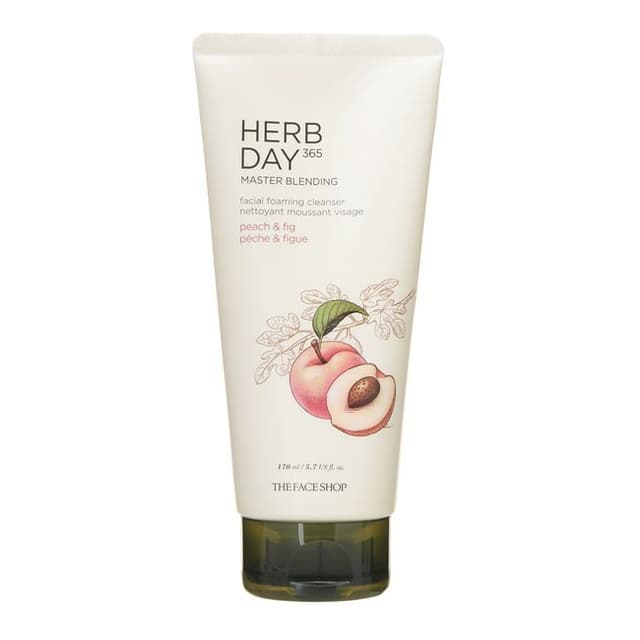 Herb Day 365 Master Blending Cleansing Foam, Peach & Fig