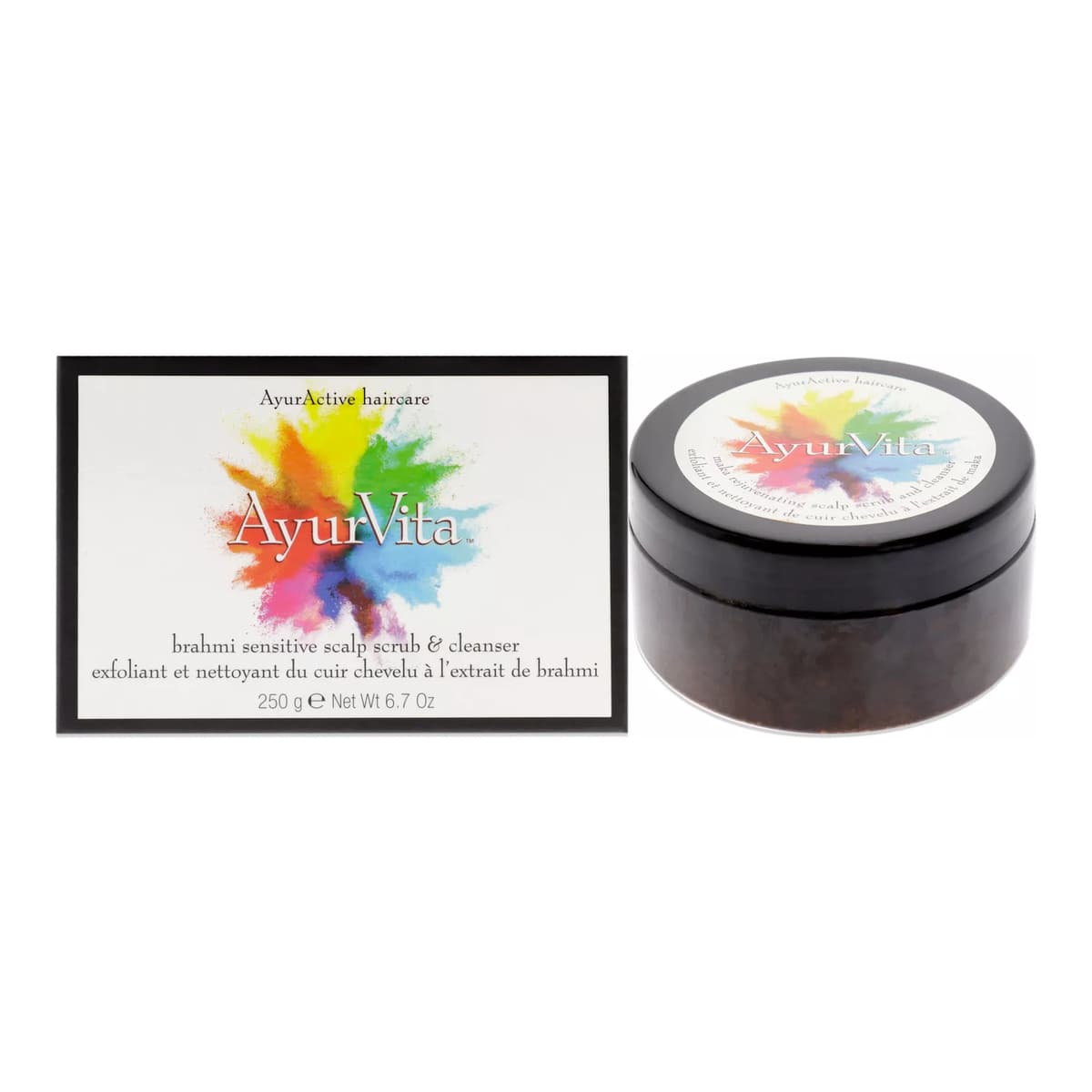 Brahmi Sensitive Scalp Scrub and Cleanser by AyurVita for Unisex - Cleanser