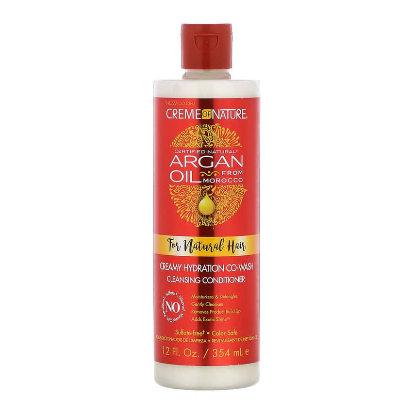 Certified Natural Argan Oil From Morocco, Creamy Hydration Co-Wash Cleansing Conditioner