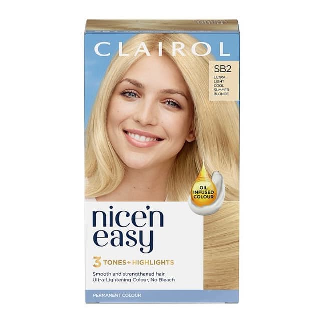 Clairol Nice'n Easy Hair Dye SB2 Ultra Light Summer Blonde