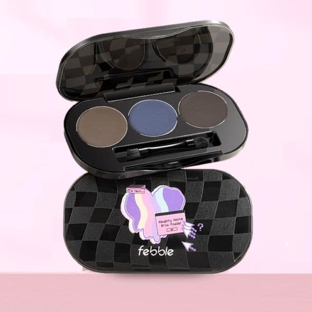 3 Shade Eyebrow Powder, #1 Gray Blue