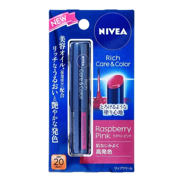 Rich Care & Color Lip Balm SPF 20 PA++, Raspberry Pink