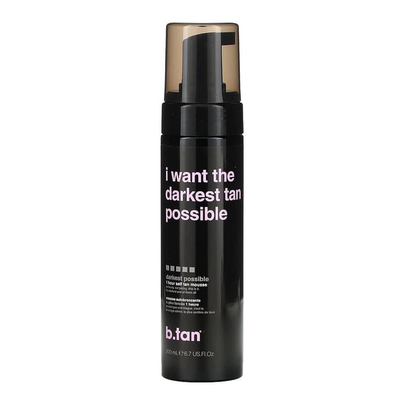 I Want The Darkest Tan Possible, 1 Hour Self Tan Mousse, Darkest Possible