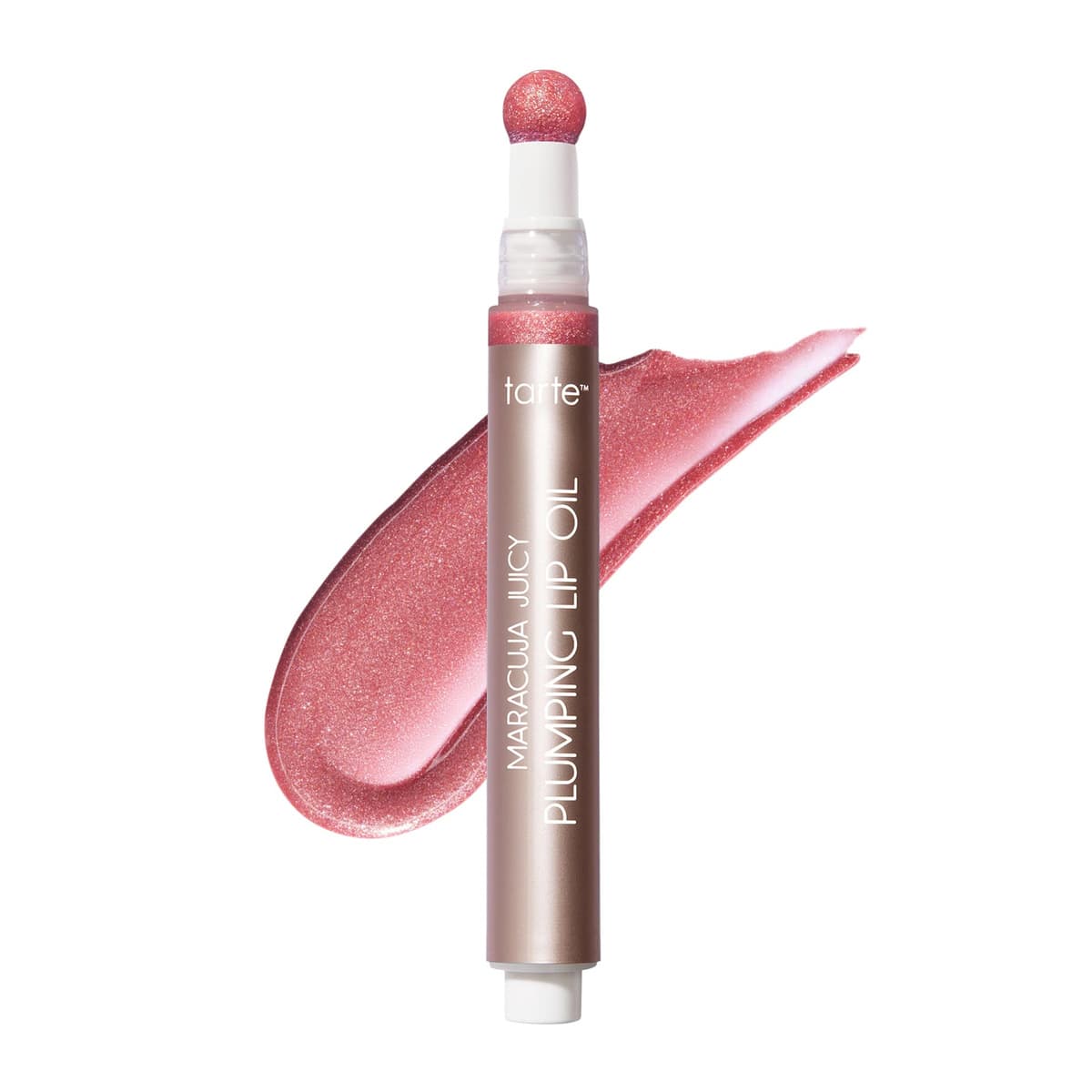 maracuja juicy plumping lip oil, shimmering calla lilly