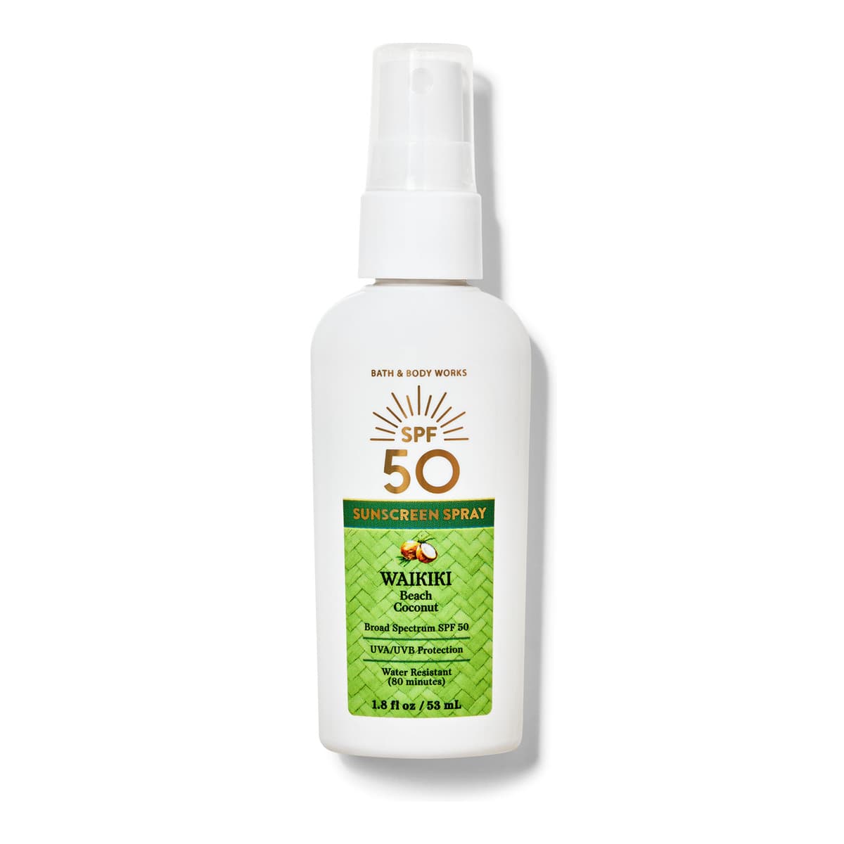 Waikiki Beach Coconut, Travel Size SPF 50 Spray