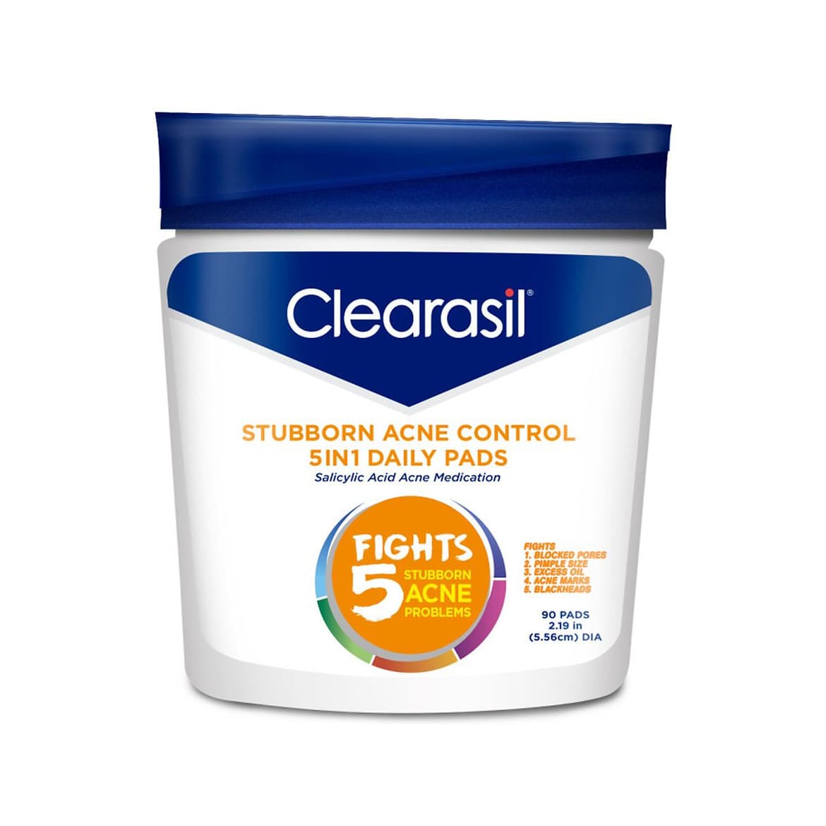 Acne Control Treatment Facial Cleansing Daily Pads 5 in1 with Salicylic Acid