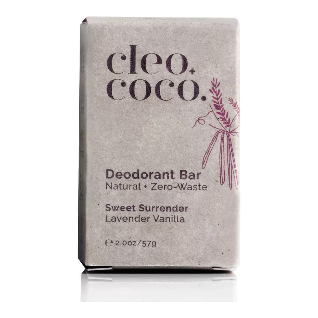 Plastic Free Natural Deodorant Bar For Men and Women - Aluminum Free - Lavender Vanilla