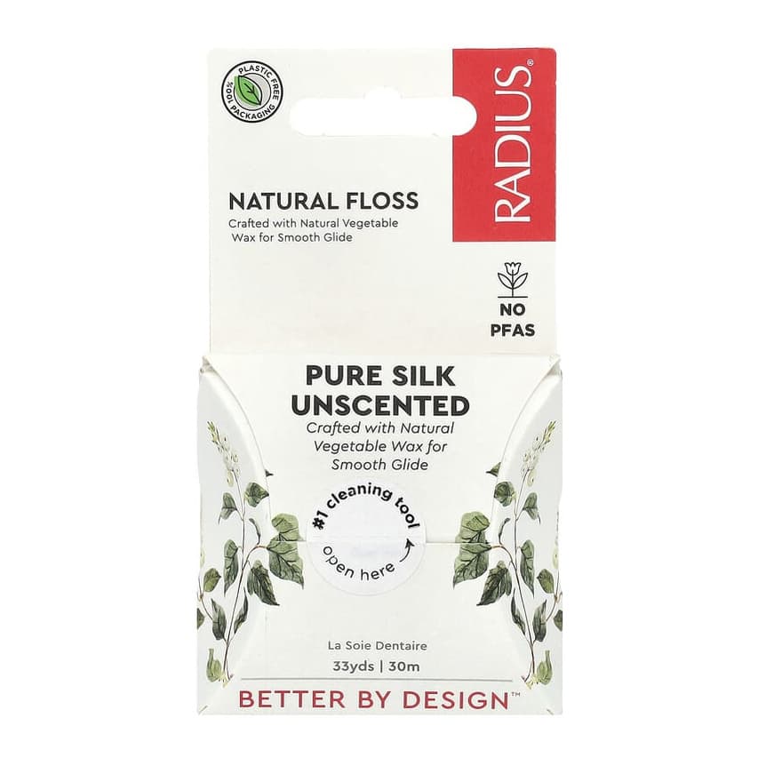 Natural Floss, Pure Silk, Unscented, 33 yds (30 m)