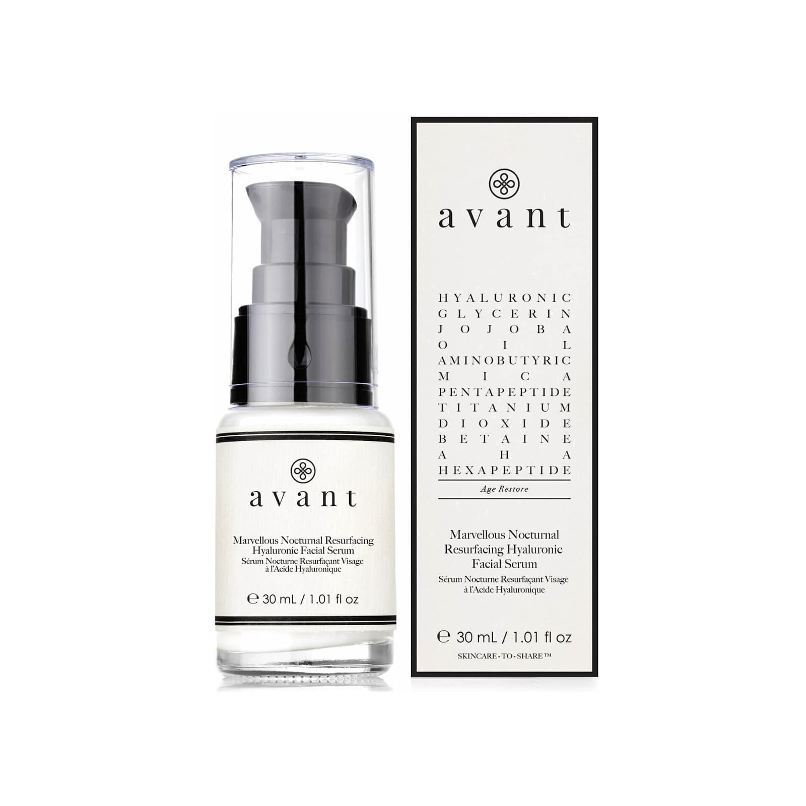 Marvellous Nocturnal Resurfacing Hyaluronic Facial Serum