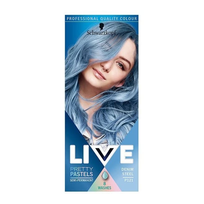 Pretty Pastels Semi-permanent Blue Hair Dye Denim Steel