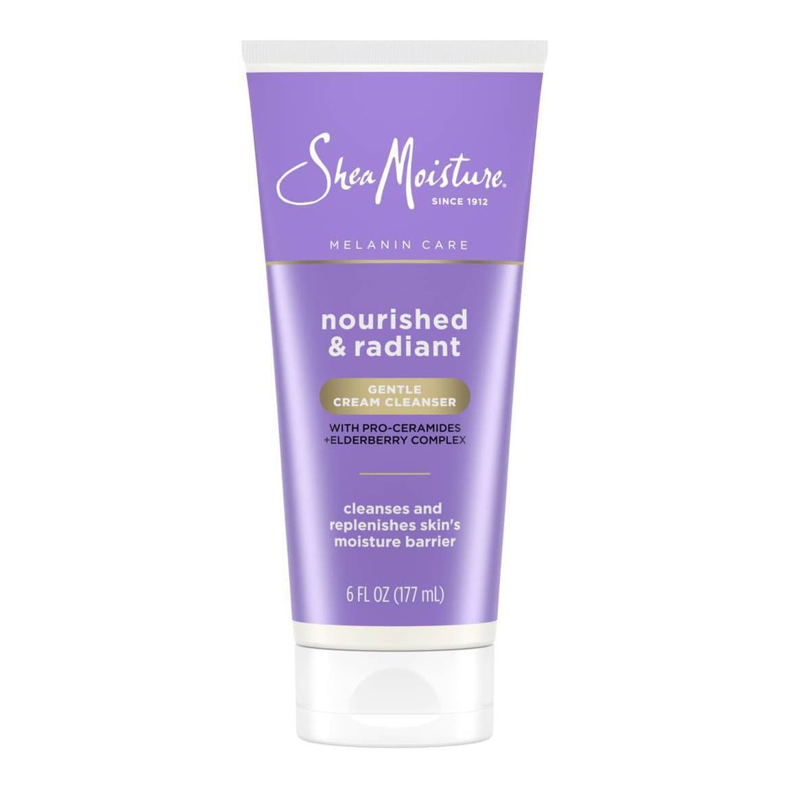 Melanin Care Gentle Cream Cleanser, Nourished & Radiant with Pro-Ceramides & Elderberry Complex
