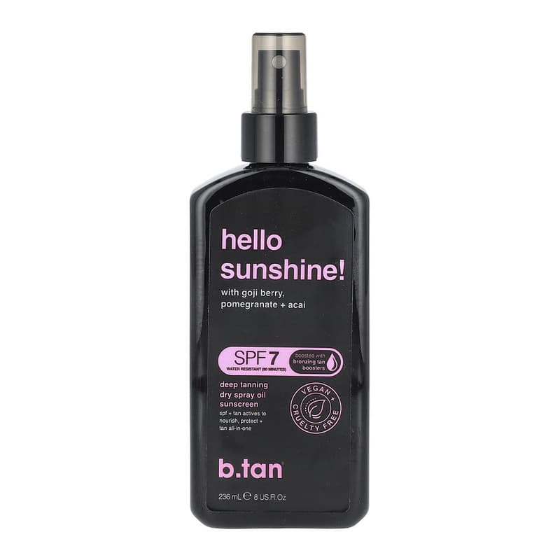 Hello Sunshine! Deep Tanning Dry Spray Oil Sunscreen, SPF 7