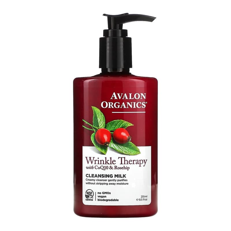 Wrinkle Therapy, with CoQ10 & Rosehip, Cleansing Milk