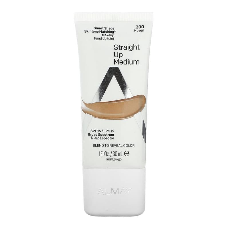 Smart Shade, Skintone Matching Makeup, SPF 15, #300 Straight Up Medium