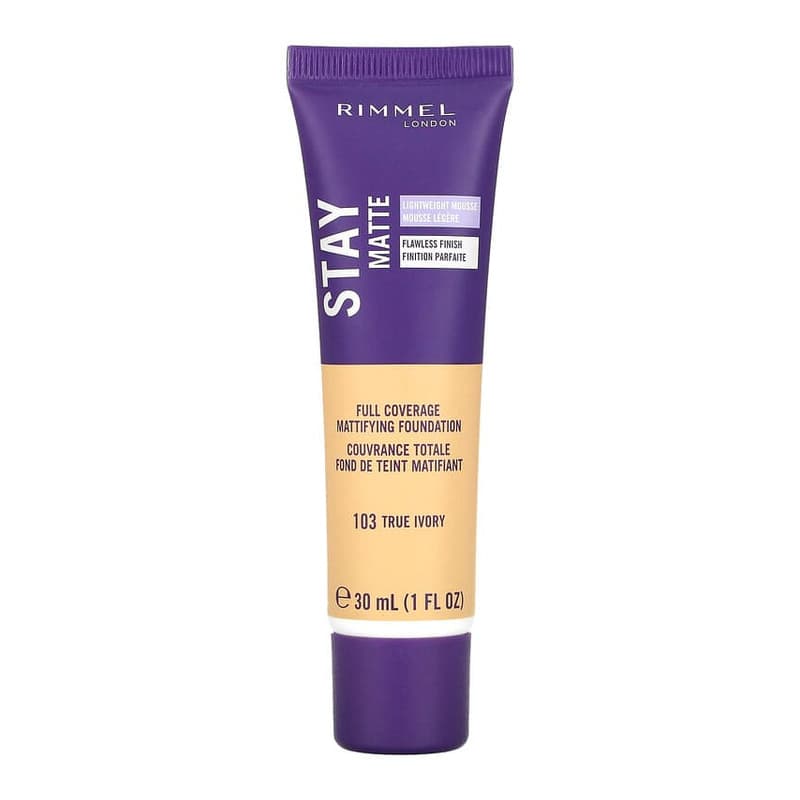 Stay Matte, Full Coverage Mattifying Foundation, #103 True Ivory