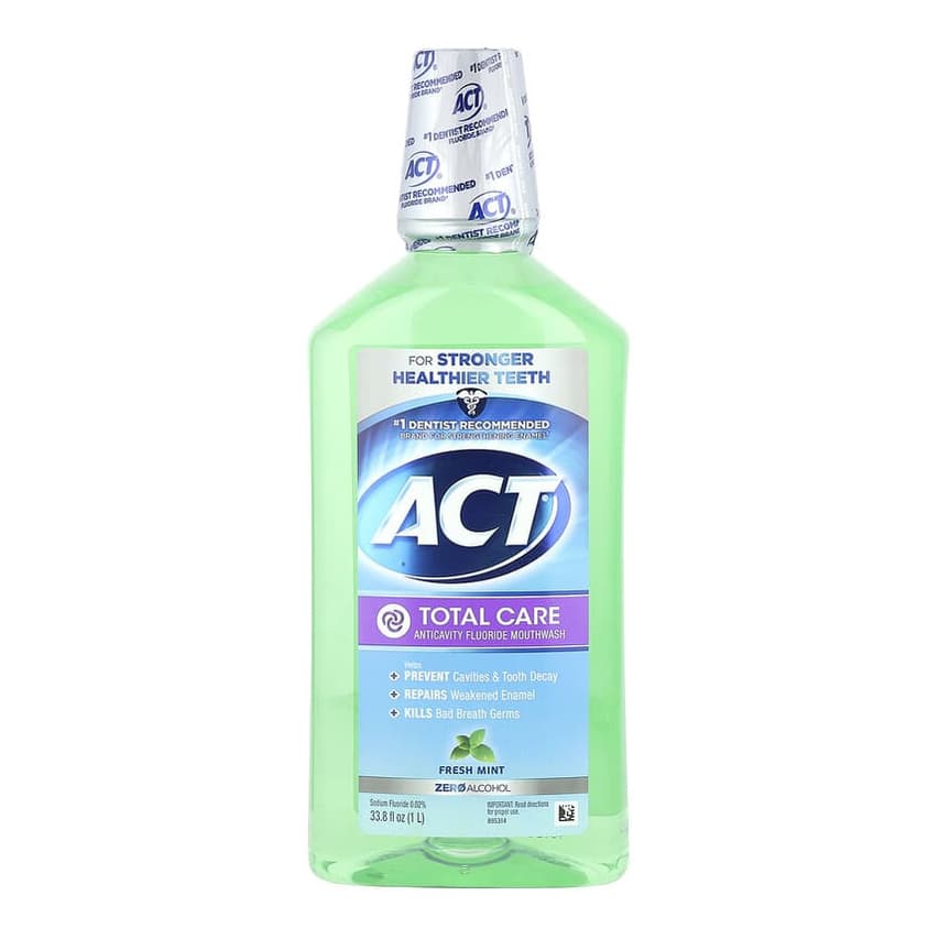 Total Care Anticavity Fluoride Mouthwash, Alcohol Free, Fresh Mint