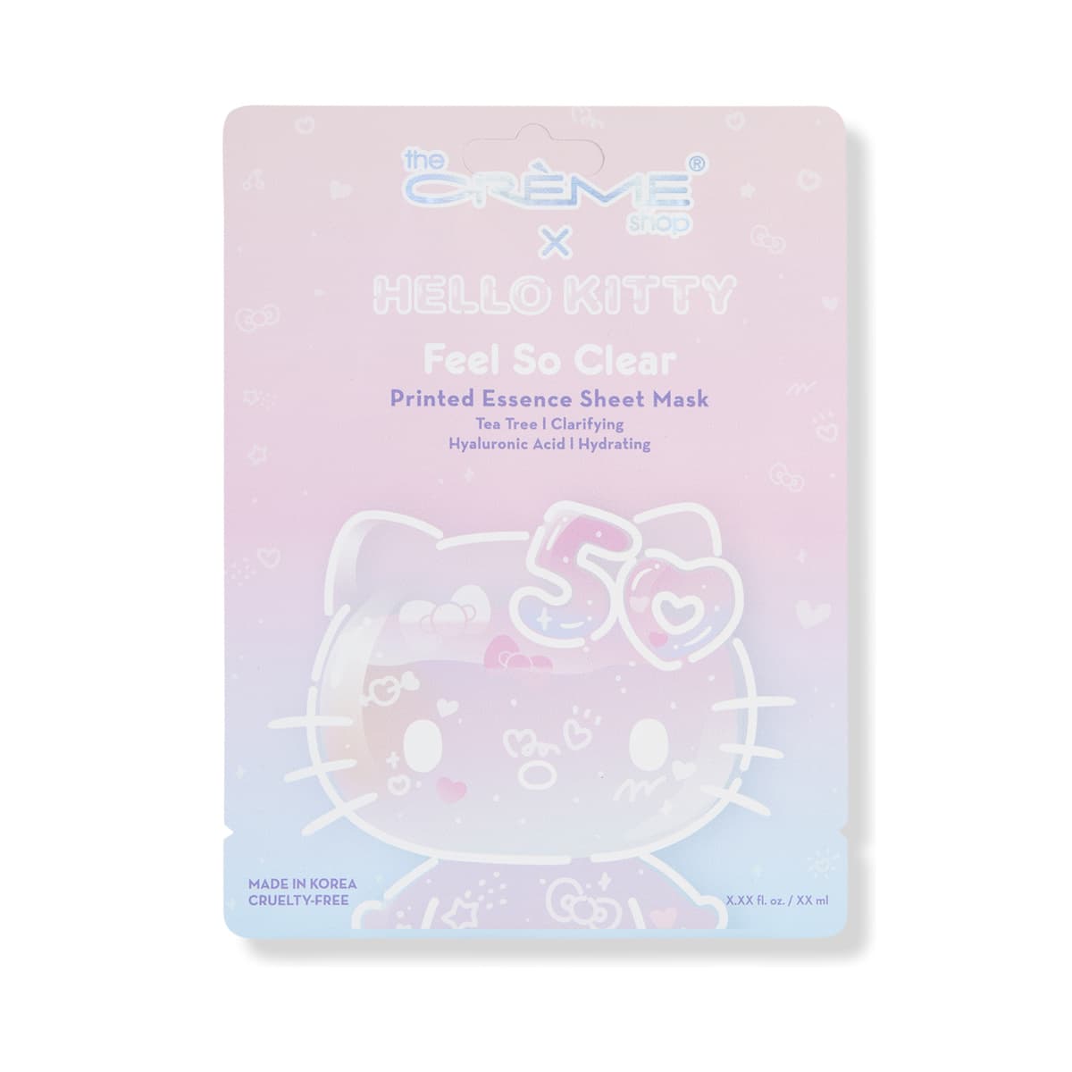 Hello Kitty 50 Feel So Clear Printed Essence Sheet Mask