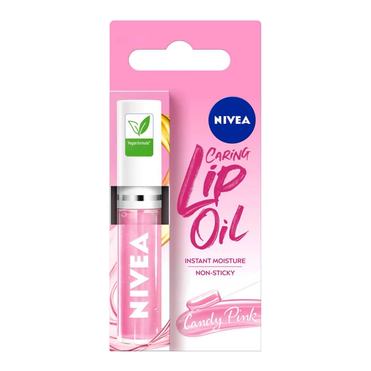 Candy Pink Caring Lip Oil for Instant Moisture
