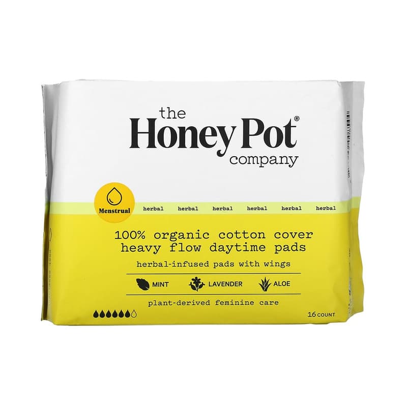 100% Organic Cotton Cover Heavy Flow Daytime Pads