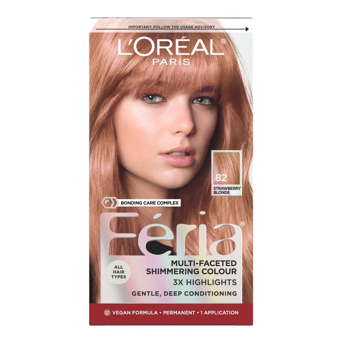 Feria Permanent Hair Color - Strawberry Blonde (Light Rose Blonde) 82